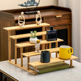 Maxbell Display Riser Multi Tiers Riser Display Shelf for Figurines Dolls Sculptures 5 Tier 40 cm