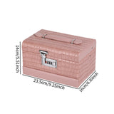 Maxbell Jewelry Box for Women for Travel Rings Watches with Lid Jewelry Display Case Pink