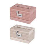 Maxbell Jewelry Box for Women for Travel Rings Watches with Lid Jewelry Display Case Pink