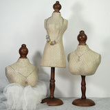 Maxbell Body Necklace Display Stand Vintage Style Model for Counter Desktop Showcase Tall