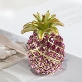 Maxbell Pineapple Trinket Box Decor Pineapple Decorative Box for Charm Rings Earring Pink