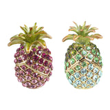 Maxbell Pineapple Trinket Box Decor Pineapple Decorative Box for Charm Rings Earring Pink