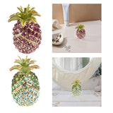 Maxbell Pineapple Trinket Box Decor Pineapple Decorative Box for Charm Rings Earring Pink
