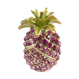 Maxbell Pineapple Trinket Box Decor Pineapple Decorative Box for Charm Rings Earring Pink