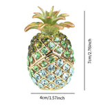Maxbell Pineapple Trinket Box Decor Pineapple Decorative Box for Charm Rings Earring Green