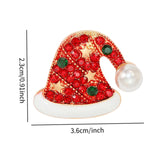 Christmas Brooch Pin Fashion Xmas Decoration Elegant Corsage Lapel Pin Badge Christmas Hat