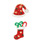 Christmas Brooch Pin Fashion Xmas Decoration Elegant Corsage Lapel Pin Badge Christmas Hat