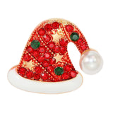 Christmas Brooch Pin Fashion Xmas Decoration Elegant Corsage Lapel Pin Badge Christmas Hat