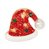 Christmas Brooch Pin Fashion Xmas Decoration Elegant Corsage Lapel Pin Badge Christmas Hat