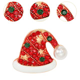 Christmas Brooch Pin Fashion Xmas Decoration Elegant Corsage Lapel Pin Badge Christmas Hat