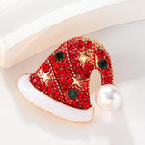 Christmas Brooch Pin Fashion Xmas Decoration Elegant Corsage Lapel Pin Badge Christmas Hat