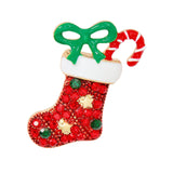 Christmas Brooch Pin Fashion Xmas Decoration Elegant Corsage Lapel Pin Badge Christmas Stocking