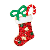 Christmas Brooch Pin Fashion Xmas Decoration Elegant Corsage Lapel Pin Badge Christmas Stocking