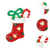 Christmas Brooch Pin Fashion Xmas Decoration Elegant Corsage Lapel Pin Badge Christmas Stocking