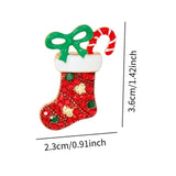 Christmas Brooch Pin Fashion Xmas Decoration Elegant Corsage Lapel Pin Badge Christmas Stocking