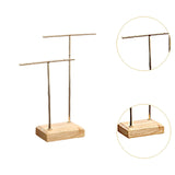 Maxbell Earring Display Stand Jewelry Display Stand for Selling Tabletop T Bar Stand 2 Laywer Wood