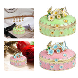 Maxbell Jewelry Box Alloy Tabletop Creative Treasure Case Decorative Box Trinket Box Green