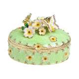 Maxbell Jewelry Box Alloy Tabletop Creative Treasure Case Decorative Box Trinket Box Green