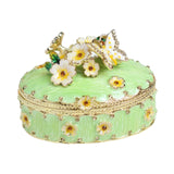 Maxbell Jewelry Box Alloy Tabletop Creative Treasure Case Decorative Box Trinket Box Green