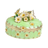 Maxbell Jewelry Box Alloy Tabletop Creative Treasure Case Decorative Box Trinket Box Green