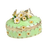 Maxbell Jewelry Box Alloy Tabletop Creative Treasure Case Decorative Box Trinket Box Green