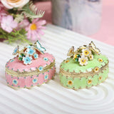 Maxbell Jewelry Box Alloy Tabletop Creative Treasure Case Decorative Box Trinket Box Green