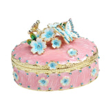 Maxbell Jewelry Box Alloy Tabletop Creative Treasure Case Decorative Box Trinket Box Pink