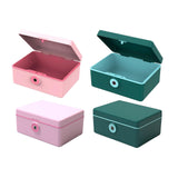 Maxbell Jewelry Box with Fingerprint Lock Jewelry Casket for Party Holidays Bathroom Single Layer Pink