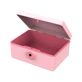 Maxbell Jewelry Box with Fingerprint Lock Jewelry Casket for Party Holidays Bathroom Single Layer Pink