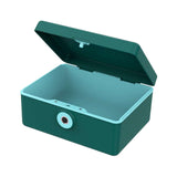Maxbell Jewelry Box with Fingerprint Lock Jewelry Casket for Party Holidays Bathroom Single Layer Green