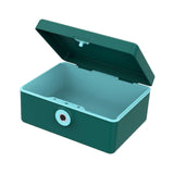 Maxbell Jewelry Box with Fingerprint Lock Jewelry Casket for Party Holidays Bathroom Single Layer Green