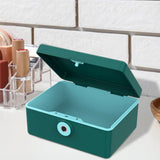Maxbell Jewelry Box with Fingerprint Lock Jewelry Casket for Party Holidays Bathroom Single Layer Green