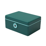 Maxbell Jewelry Box with Fingerprint Lock Jewelry Casket for Party Holidays Bathroom Double Layer Green