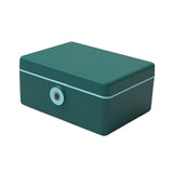 Maxbell Jewelry Box with Fingerprint Lock Jewelry Casket for Party Holidays Bathroom Double Layer Green
