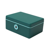 Maxbell Jewelry Box with Fingerprint Lock Jewelry Casket for Party Holidays Bathroom Double Layer Green