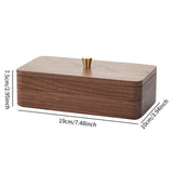 Wooden Jewelry Box Walnut 2 Layer Trinket Box for Watches Bracelets Earrings