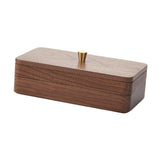 Wooden Jewelry Box Walnut 2 Layer Trinket Box for Watches Bracelets Earrings