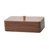 Wooden Jewelry Box Walnut 2 Layer Trinket Box for Watches Bracelets Earrings