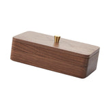 Wooden Jewelry Box Walnut 2 Layer Trinket Box for Watches Bracelets Earrings