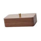 Wooden Jewelry Box Walnut 2 Layer Trinket Box for Watches Bracelets Earrings