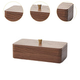 Wooden Jewelry Box Walnut 2 Layer Trinket Box for Watches Bracelets Earrings