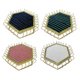 Maxbell Rings Display Tray Showcase Props Ear Studs Organizer for Dresser Store Shop Pink