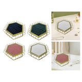 Maxbell Rings Display Tray Showcase Props Ear Studs Organizer for Dresser Store Shop Pink