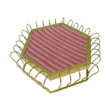 Maxbell Rings Display Tray Showcase Props Ear Studs Organizer for Dresser Store Shop Pink