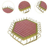 Maxbell Rings Display Tray Showcase Props Ear Studs Organizer for Dresser Store Shop Pink