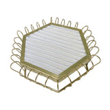 Maxbell Rings Display Tray Showcase Props Ear Studs Organizer for Dresser Store Shop White