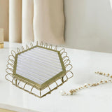 Maxbell Rings Display Tray Showcase Props Ear Studs Organizer for Dresser Store Shop White