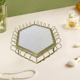 Maxbell Rings Display Tray Showcase Props Ear Studs Organizer for Dresser Store Shop White