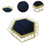 Maxbell Rings Display Tray Showcase Props Ear Studs Organizer for Dresser Store Shop Black