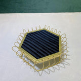 Maxbell Rings Display Tray Showcase Props Ear Studs Organizer for Dresser Store Shop Black